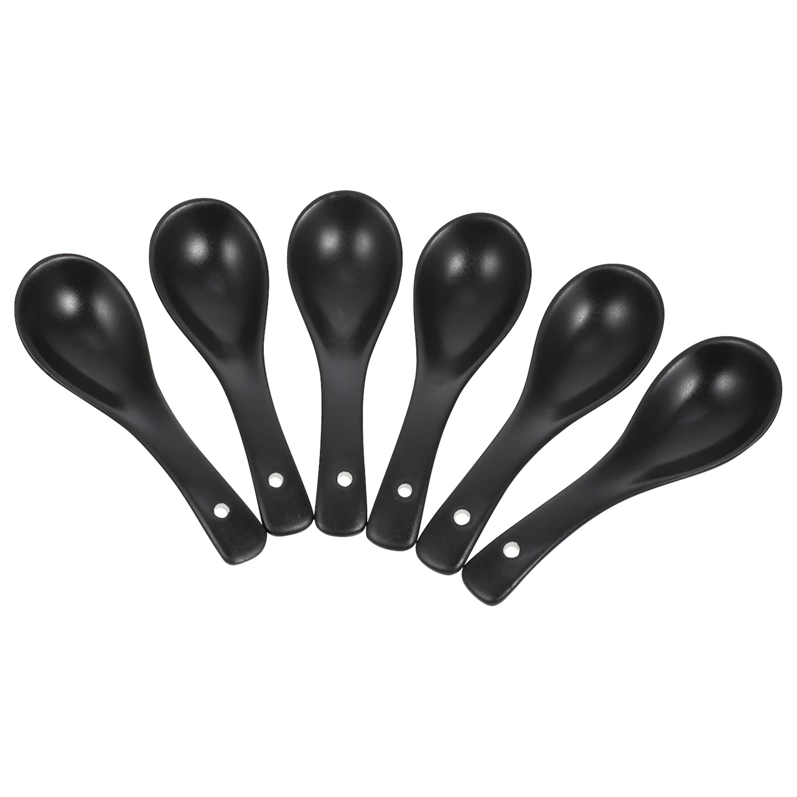 6Pcs Ceramic Dessert Soup Spoons Restaurant Rice Spoons Kitchen Tableware 
6Pcs Ceramic Dessert Soup Spoons Restaurant Rice Spoons Kitchen Tableware