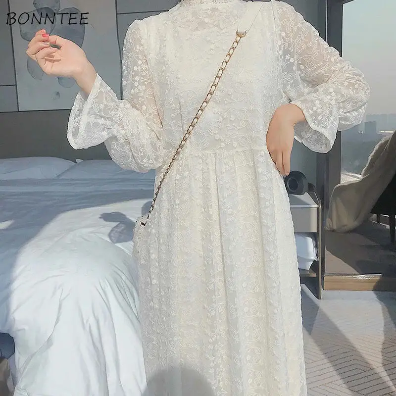 Dress Women White Lace Double-layer Sweet Fairy Female Elegant Clothing Butterfly-sleeve Spring Autumn Inside All-match Vintage
Dress Women White Lace Double-layer Sweet Fairy Female Elegant Clothing Butterfly-sleeve Spring Autumn Inside All-match Vintage