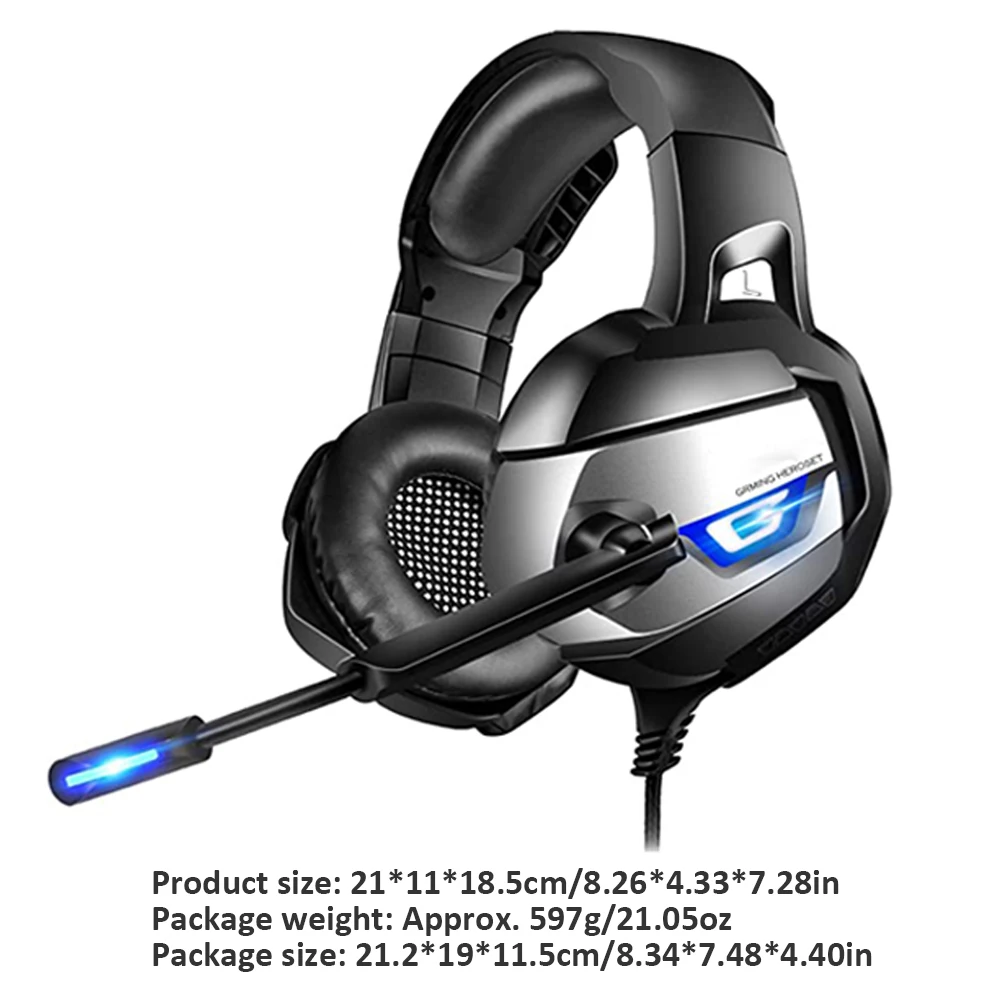 K5 Wired Gaming Headphones With Microphone Over Ear Headphones RGB Light Led Heavy Bass Stereo Headset For Laptop Smart Phone
K5 Wired Gaming Headphones With Microphone Over Ear Headphones RGB Light Led Heavy Bass Stereo Headset For Laptop Smart Phone