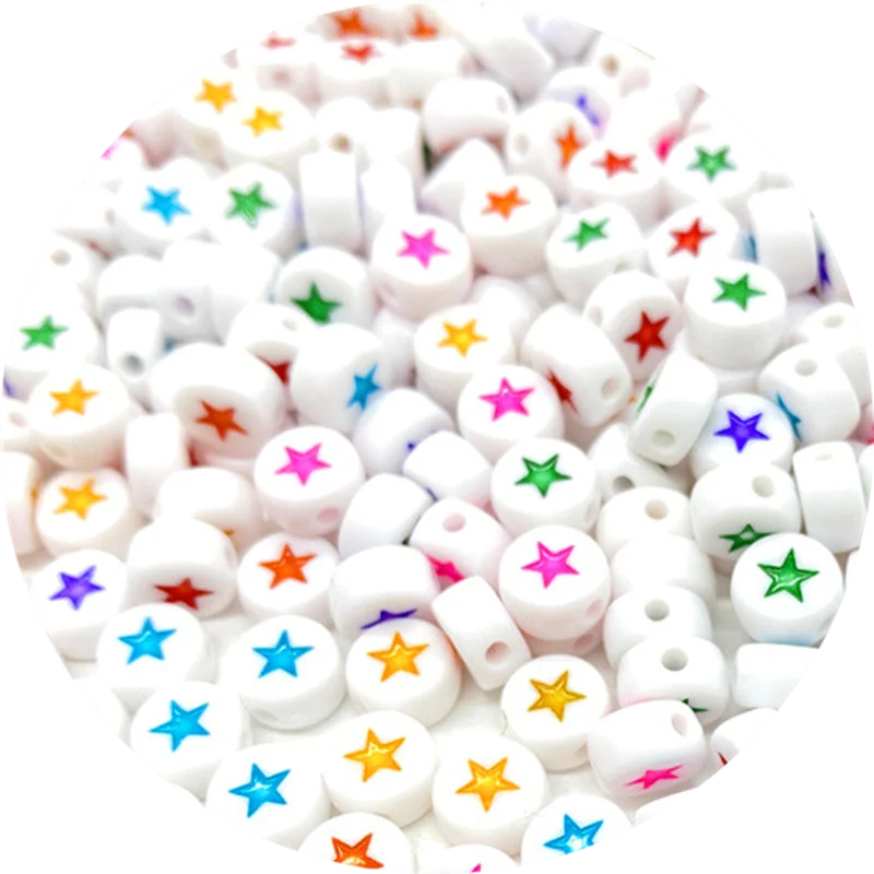 100pcs/Lot 7mm Acrylic Spaced Beads Round Shape Five-pointed star Loose Beads For Jewelry Making DIY Handmade Charms Bracelet
100pcs/Lot 7mm Acrylic Spaced Beads Round Shape Five-pointed star Loose Beads For Jewelry Making DIY Handmade Charms Bracelet