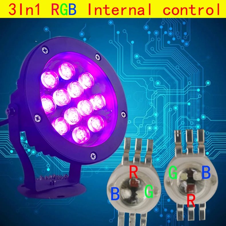 Ландшафтный светильник ing RGB автоматический запуск 18 Вт 27 Светодиодный прожектор