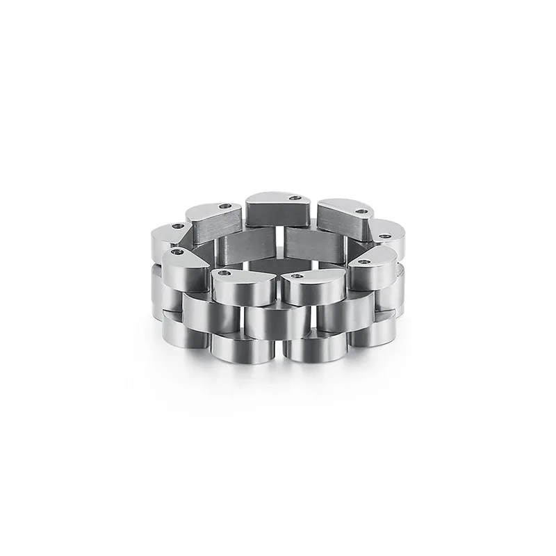 Watchband Chain Stainless Steel Ring Hip Hop Jewelry Stainless Steel Men's Simple Ring
Watchband Chain Stainless Steel Ring Hip Hop Jewelry Stainless Steel Men's Simple Ring