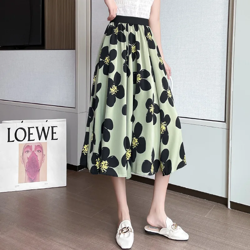 Floral Print Midi Long Skirts Women Summer Fall New Korean Fashion High Waist Pleated Skirt Jupe Longue Femme
Floral Print Midi Long Skirts Women Summer Fall New Korean Fashion High Waist Pleated Skirt Jupe Longue Femme