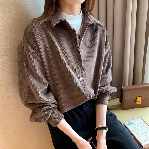 Corduroy warm shirt women's autumn and winter new top loose and thick shirt coat fashion Streetwear Winter Cotton plus size
Corduroy warm shirt women's autumn and winter new top loose and thick shirt coat fashion Streetwear Winter Cotton plus size