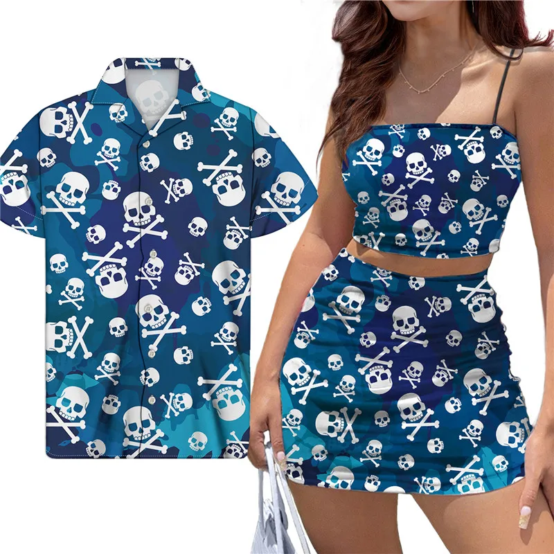 Doginthehole Tie Dye Skull Design Clothing For Couples Match Shirt Dresses Women Sexy Sleeveless Tops Bodycon Short Dress Set
Doginthehole Tie Dye Skull Design Clothing For Couples Match Shirt Dresses Women Sexy Sleeveless Tops Bodycon Short Dress Set