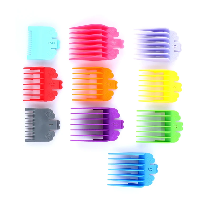 

10PCS Universal Hair Clipper Limit Combs Guide Attachment Comb Set 1.5mm-25mm Professional Hairdressing Tools