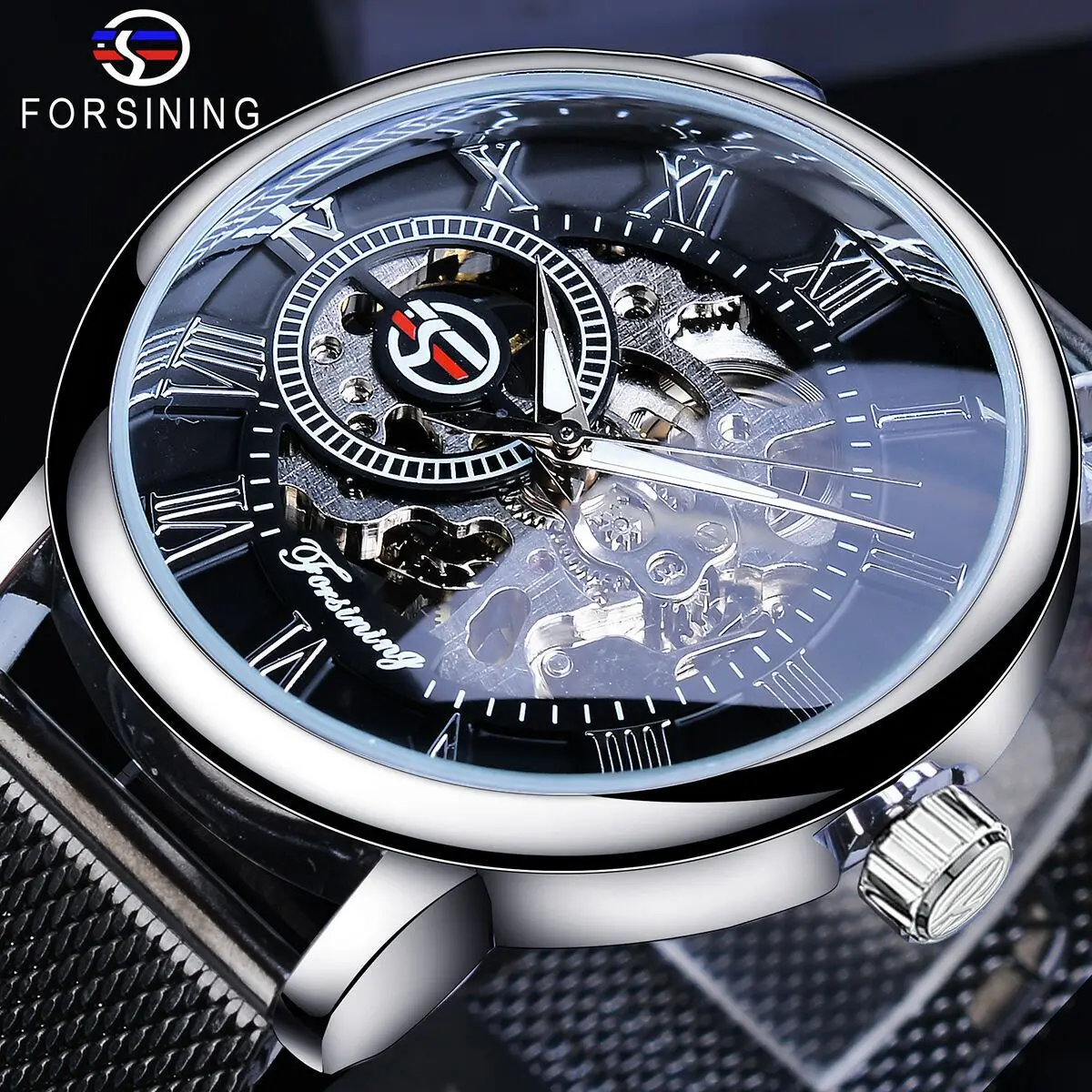 Forsining New Men's Fashion Mechanical Watch Hollow Out Automatic Mechanical Watch Stainless Steel Watch Manual mechanical meter
Forsining New Men's Fashion Mechanical Watch Hollow Out Automatic Mechanical Watch Stainless Steel Watch Manual mechanical meter