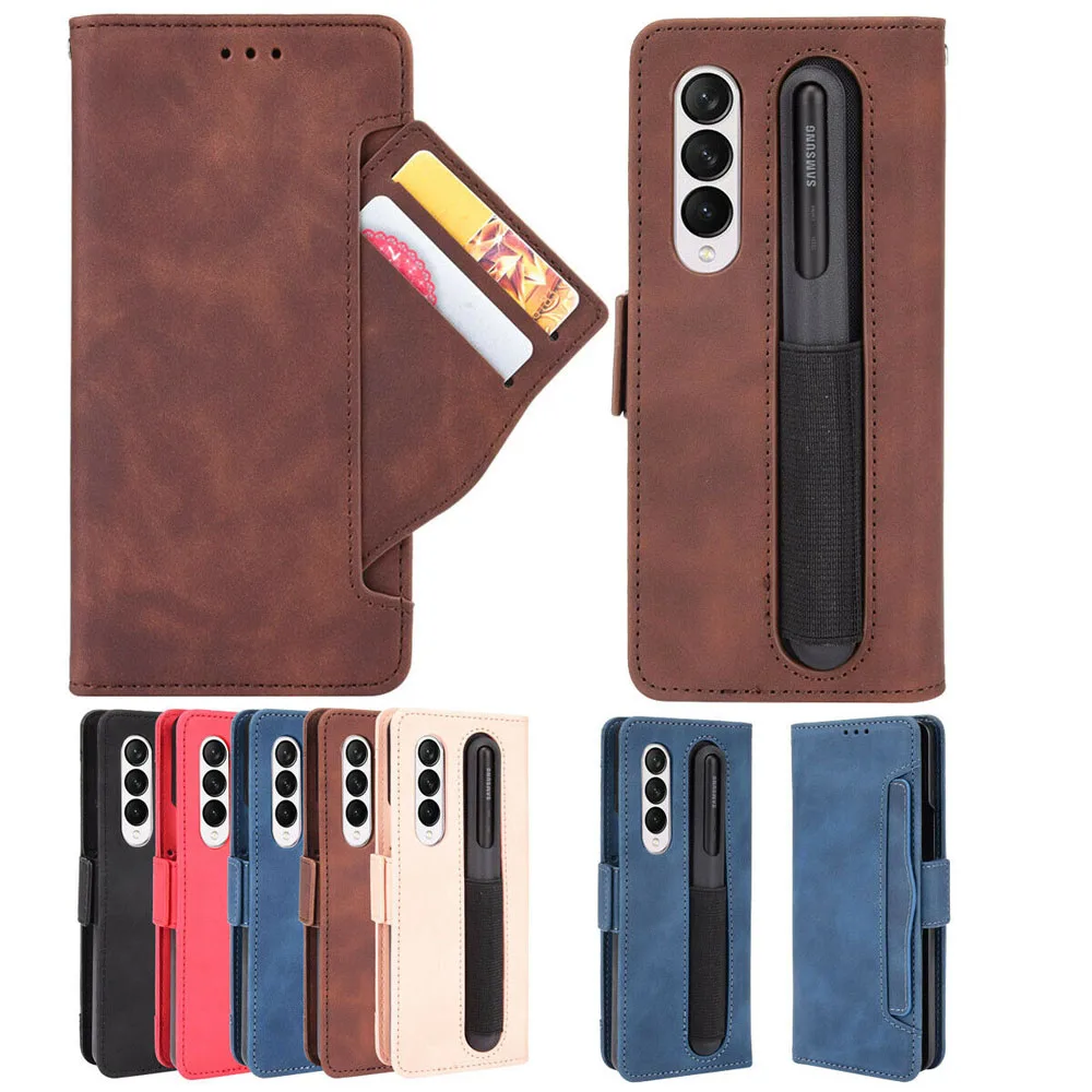 Luxury Wallet Card Leather Case With S Pen Holder For Samsung Galaxy Z Fold 3 5G Stylus Pen Socket wallet cover For Z Fold3
Luxury Wallet Card Leather Case With S Pen Holder For Samsung Galaxy Z Fold 3 5G Stylus Pen Socket wallet cover For Z Fold3