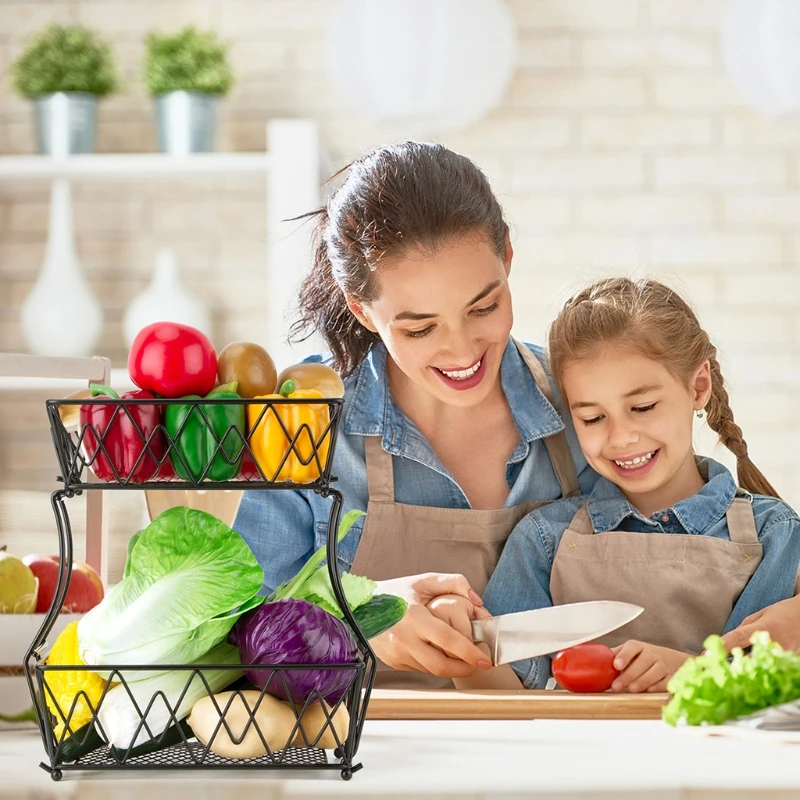 2 Tier Metal Fruit Basket Detachable Kitchen Bread Vegetables Organizer Holder Bathroom Cosmetic Toiletries Storage
2 Tier Metal Fruit Basket Detachable Kitchen Bread Vegetables Organizer Holder Bathroom Cosmetic Toiletries Storage