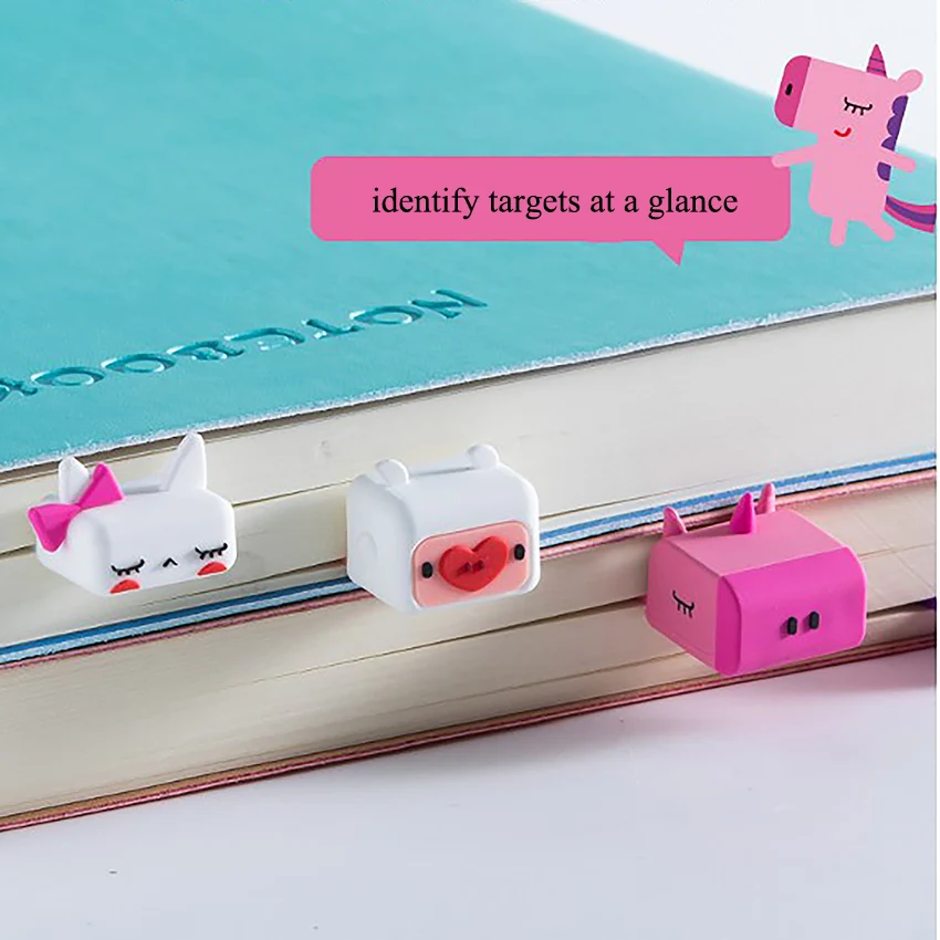 Silicone + PVC Cartoon Stereo Animals Bookmark Multi-function Funny Book Mark For Office Student Clips Stationery | Канцтовары для