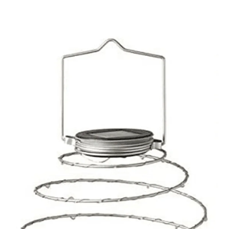Solar Powered LED Spiral Hanging Lights Outdoor Lighting LED Wire Lantern Spiralight (Spiral Light x4) Warm White