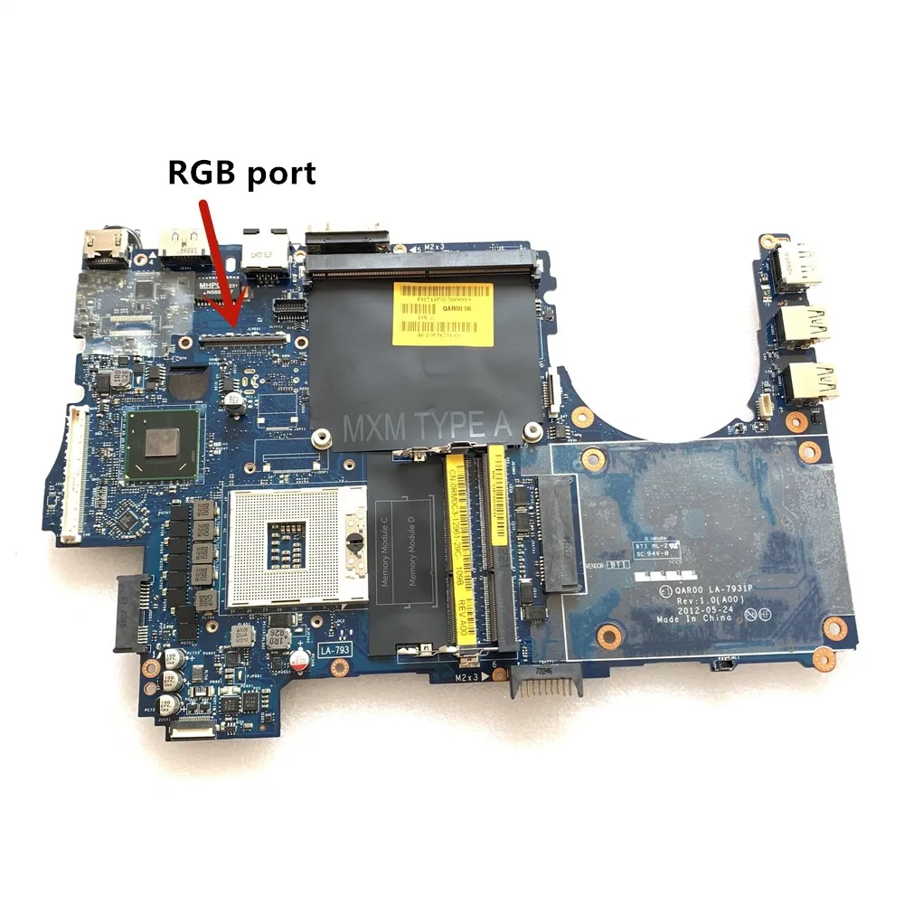 Интерфейс QAR00 LA 7931P RGB для материнской платы ноутбука DELL M4700 RM0C3 системная плата ПК