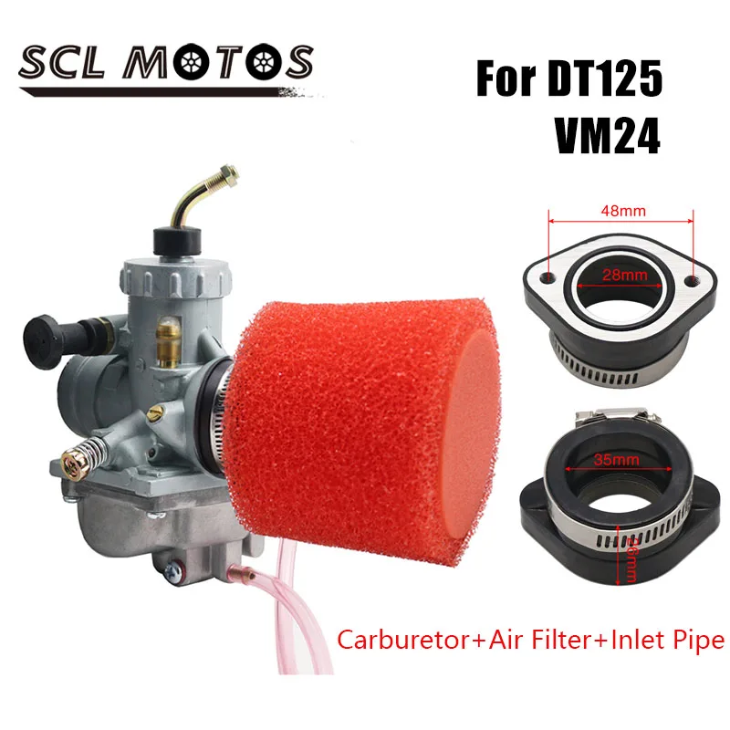 SCL MOTOS 3pcs Set Carburetor+Air Filter+Inlet Pipe VM24 Carb DT125 Carburetor Kit For YAMAHA DT125 MIKUNI VM24 Accessories
SCL MOTOS 3pcs Set Carburetor+Air Filter+Inlet Pipe VM24 Carb DT125 Carburetor Kit For YAMAHA DT125 MIKUNI VM24 Accessories
