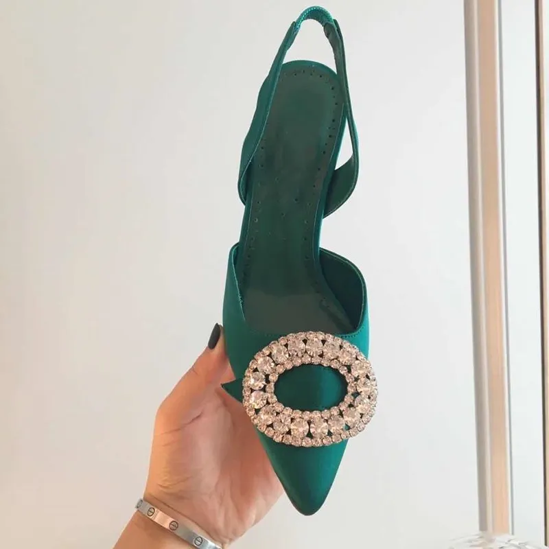Crystal Buckle High Heel Woman Shoes Party Wedding Elegant Pointed Toe Pumps 2020 New Luxuey Designer Fashion Ladies Sandals
Crystal Buckle High Heel Woman Shoes Party Wedding Elegant Pointed Toe Pumps 2020 New Luxuey Designer Fashion Ladies Sandals