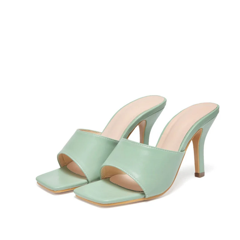 Women Slippers Square Toe Sexy High Heels Plus Size Woman Sandals Summer Shoes Ladies Fashion PU Footwear Outdoor Female New
Women Slippers Square Toe Sexy High Heels Plus Size Woman Sandals Summer Shoes Ladies Fashion PU Footwear Outdoor Female New