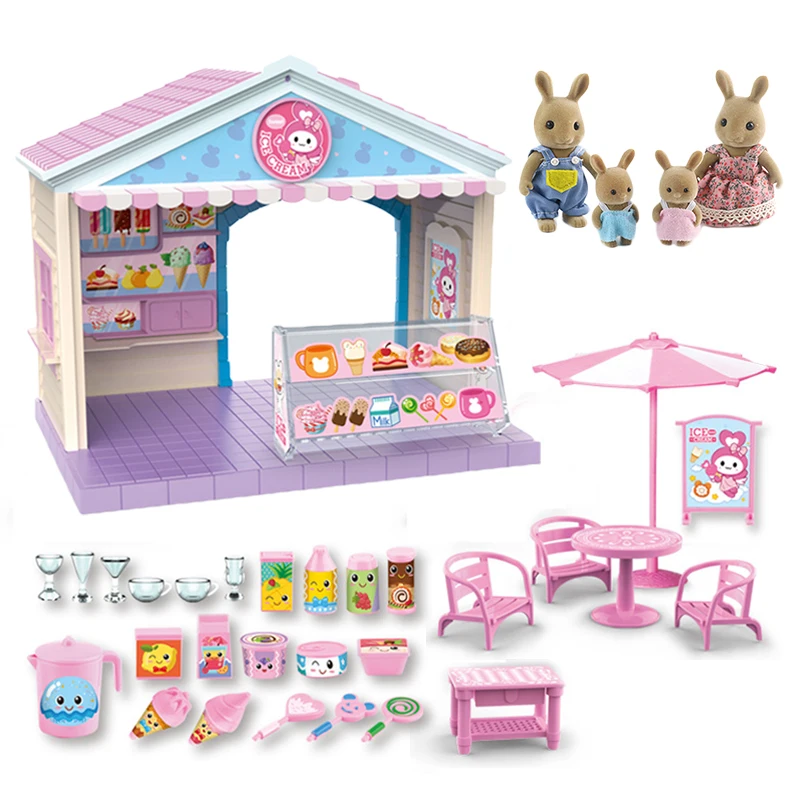 Children's Birthday Gift Rabbit Family Ice cream House Takeaway Shop Ice cream Dessert Simulation Play House Toy
Children's Birthday Gift Rabbit Family Ice cream House Takeaway Shop Ice cream Dessert Simulation Play House Toy
