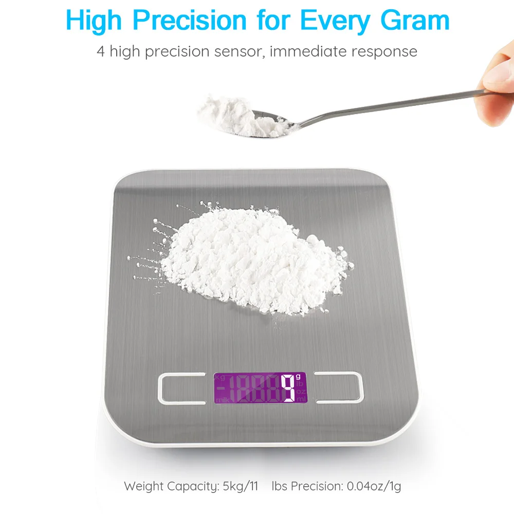 USB Powered Digital Kitchen scale Balance 10kg 1g Multifunction Food Scale for Baking Cooking Household Weigh Electronic Scale
USB Powered Digital Kitchen scale Balance 10kg 1g Multifunction Food Scale for Baking Cooking Household Weigh Electronic Scale