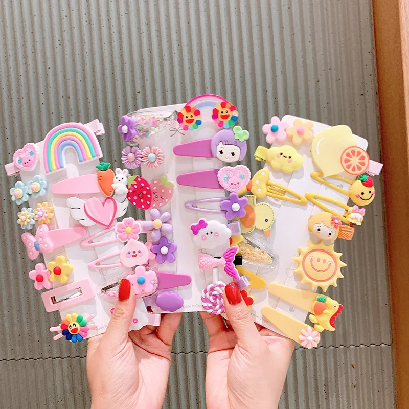 14pcs/set Baby Girl Hairpins Set Cute Flower Fruit Hair Accessories Set Cartoon Rainbow Hairpins Barrettes for Toddler Girls
14pcs/set Baby Girl Hairpins Set Cute Flower Fruit Hair Accessories Set Cartoon Rainbow Hairpins Barrettes for Toddler Girls