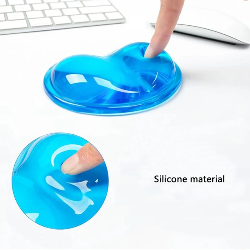 1PCS 11*7CM offic accessori Mouse Mat Silicone Wrist Gel Rest Support Pad Accessories for Laptop Computer School Office Suppli | Канцтовары