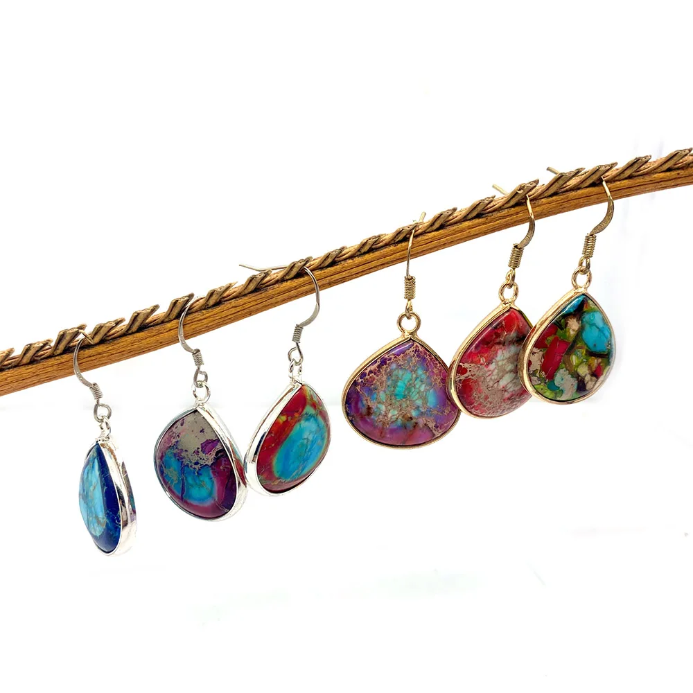 1 Pair Natural Stone Turquoise Earrings Drop-shaped Multi-color Jewelry Edging DIY Production Ear Studs Pendant Accessories
1 Pair Natural Stone Turquoise Earrings Drop-shaped Multi-color Jewelry Edging DIY Production Ear Studs Pendant Accessories