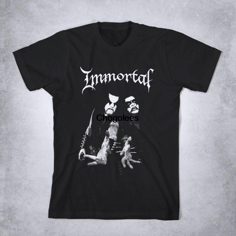 Фото Иммортальная футболка черная металлическая иммортальная группа рубашка