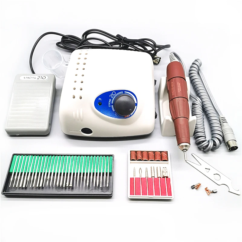 Strong 210 65W Nail Drill 45000RPM 102LN Handpiece Electric Manicure machine Drill Pedicure Nail File Bit Nail Art Equipment
Strong 210 65W Nail Drill 45000RPM 102LN Handpiece Electric Manicure machine Drill Pedicure Nail File Bit Nail Art Equipment