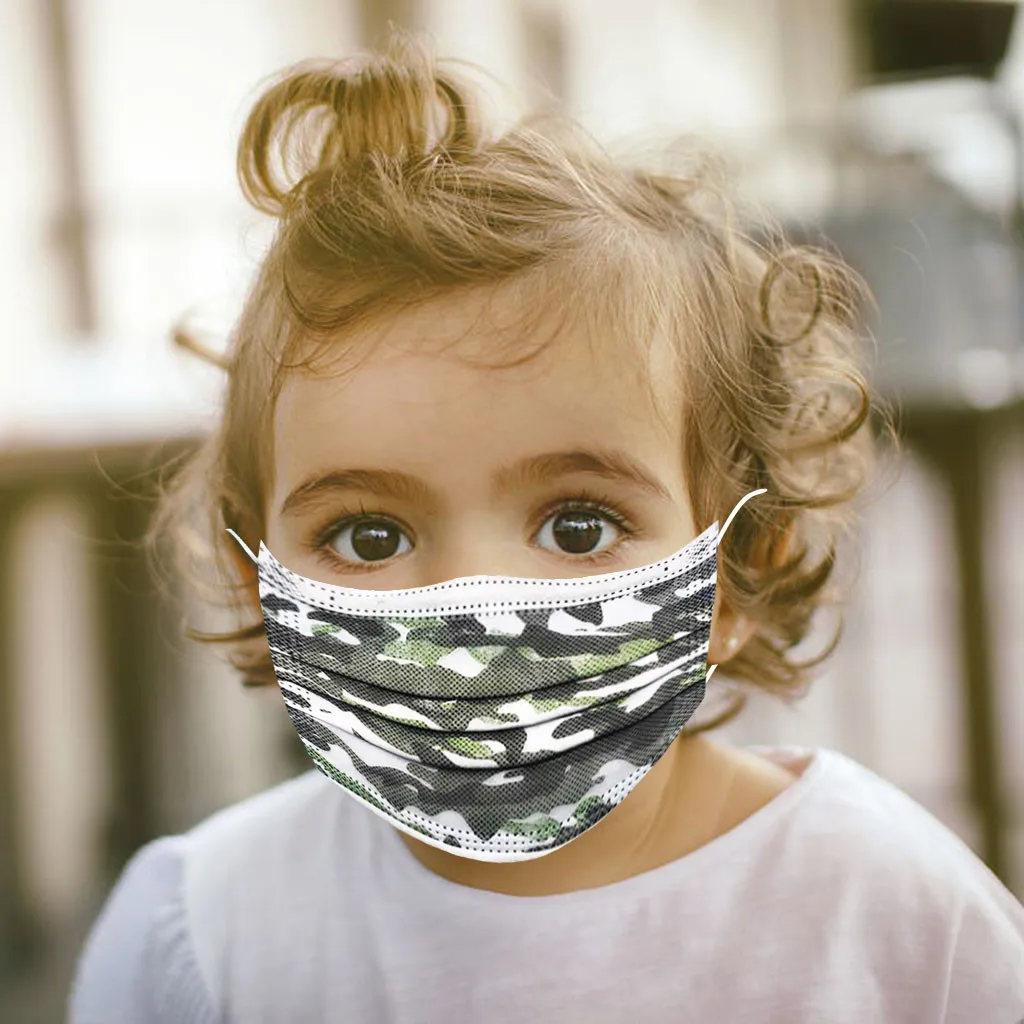 Children's Masks Green Military color Printed Disposable Face Mask Boys Girls Kids One-time printing 3ply Ear Loop Mouth Masks
Children's Masks Green Military color Printed Disposable Face Mask Boys Girls Kids One-time printing 3ply Ear Loop Mouth Masks