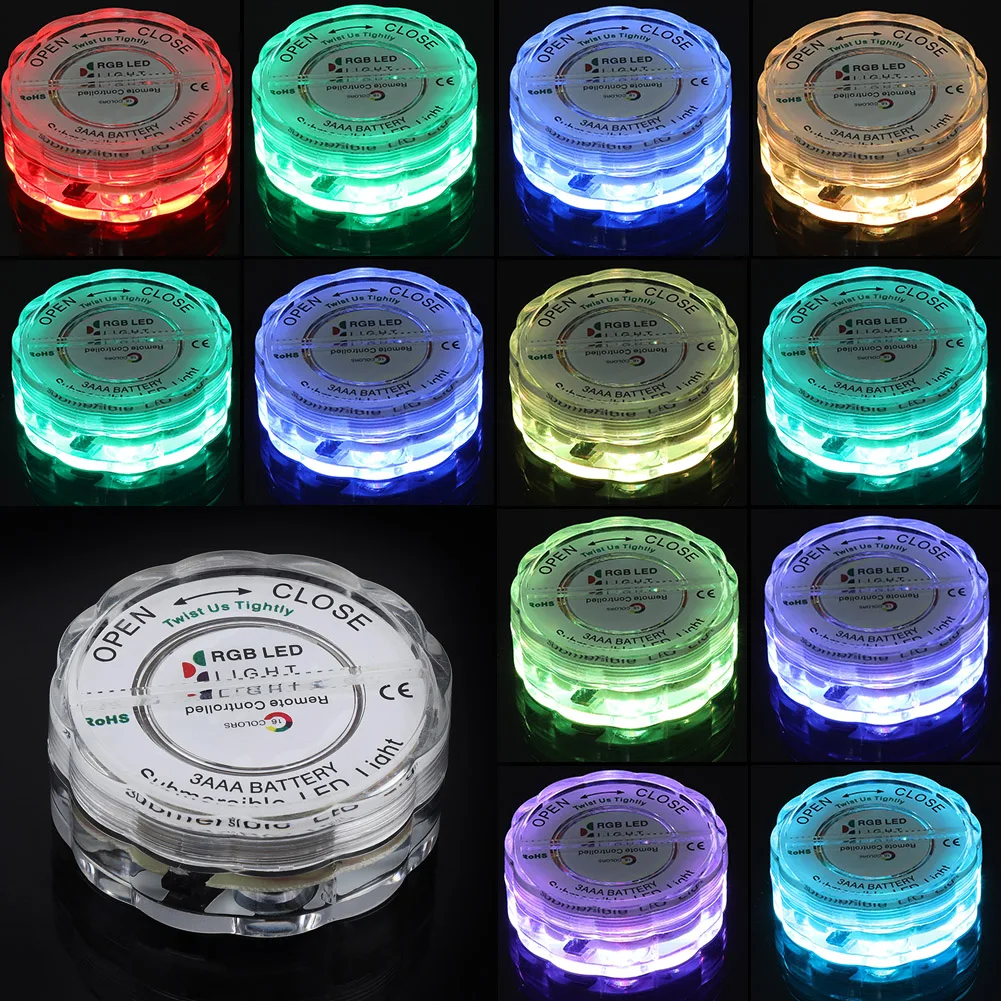 4pcs/Set LED RGB Lights Waterproof Remote Control Underwater Lamp Wedding Party Vase Decor
4pcs/Set LED RGB Lights Waterproof Remote Control Underwater Lamp Wedding Party Vase Decor