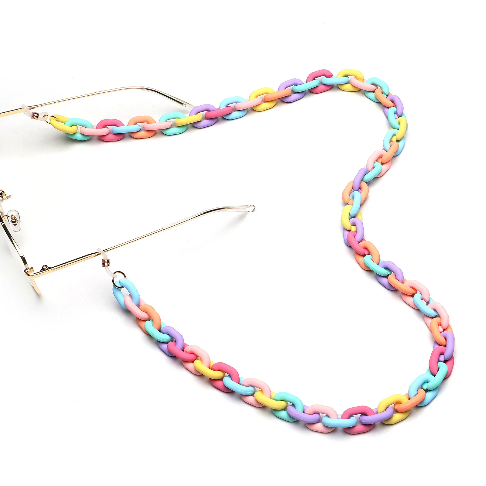 Colorful Acrylic Rubber Paint Glasses Chain Fashion Bohemian Macron Eye Chain Concave Shape Thick Chain Glasses Chain for Women
Colorful Acrylic Rubber Paint Glasses Chain Fashion Bohemian Macron Eye Chain Concave Shape Thick Chain Glasses Chain for Women