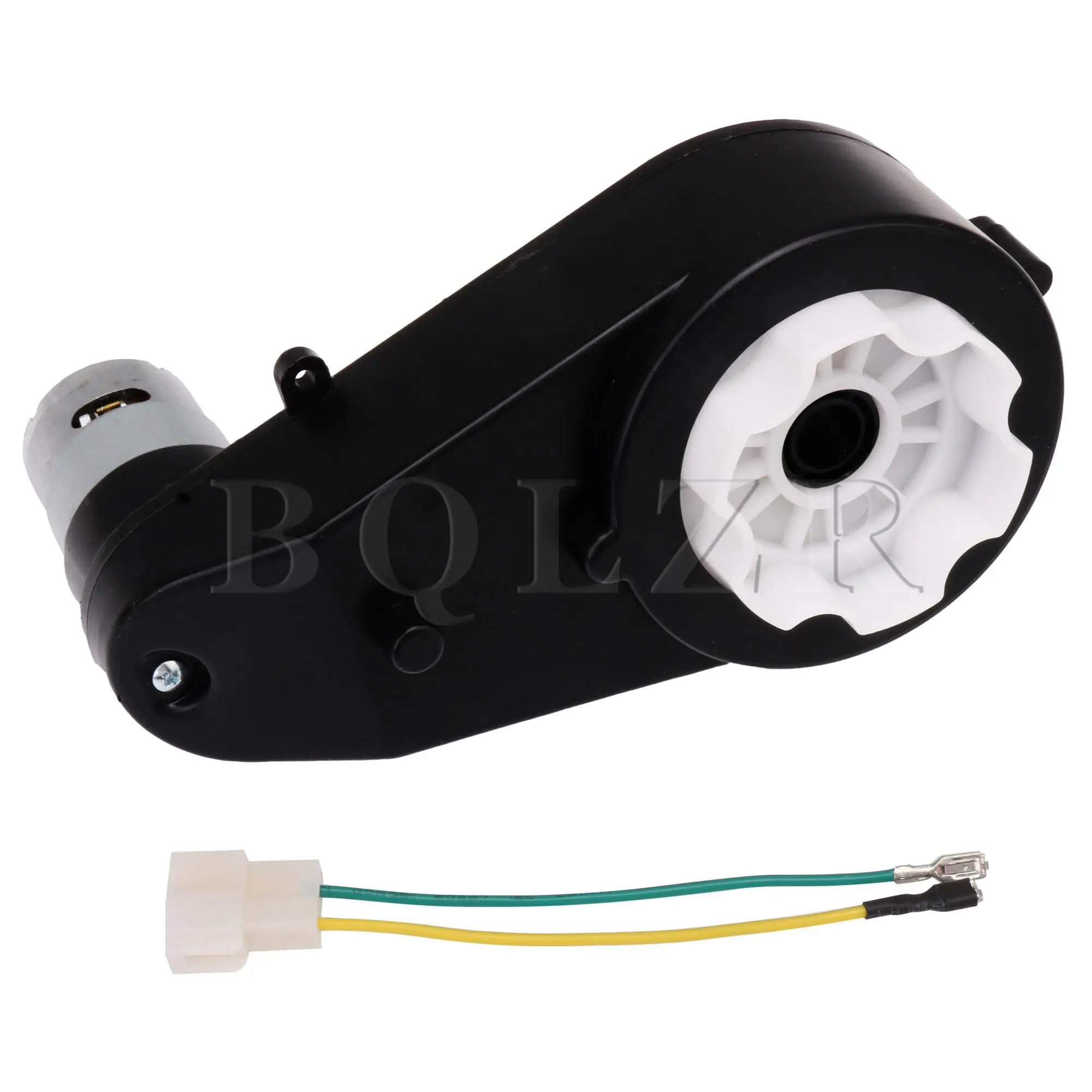 12V 30000RPM Plastic Electric Motor with Gear Box for Kids Replacement for Power Wheels
12V 30000RPM Plastic Electric Motor with Gear Box for Kids Replacement for Power Wheels