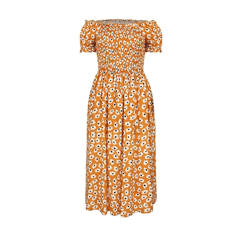 Spring New The Shoulder Dress Women Casual Slim High Waist Print Dress For Women 2021 Sexy Slash Neck Summer Dress
Spring New The Shoulder Dress Women Casual Slim High Waist Print Dress For Women 2021 Sexy Slash Neck Summer Dress