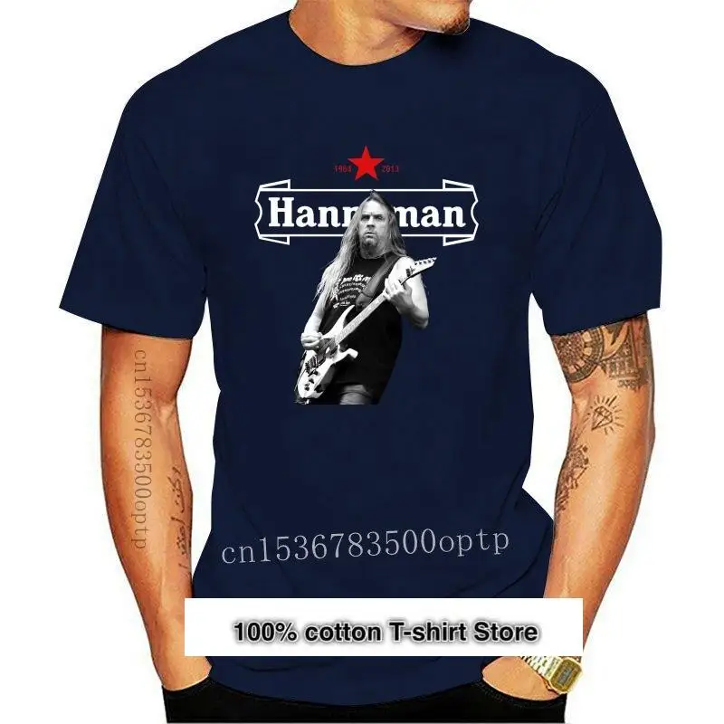 

2021 Nuevo JEFF HANNEMAN cazadora banda vocalista camiseta de guitarrista hombre negro corto manga