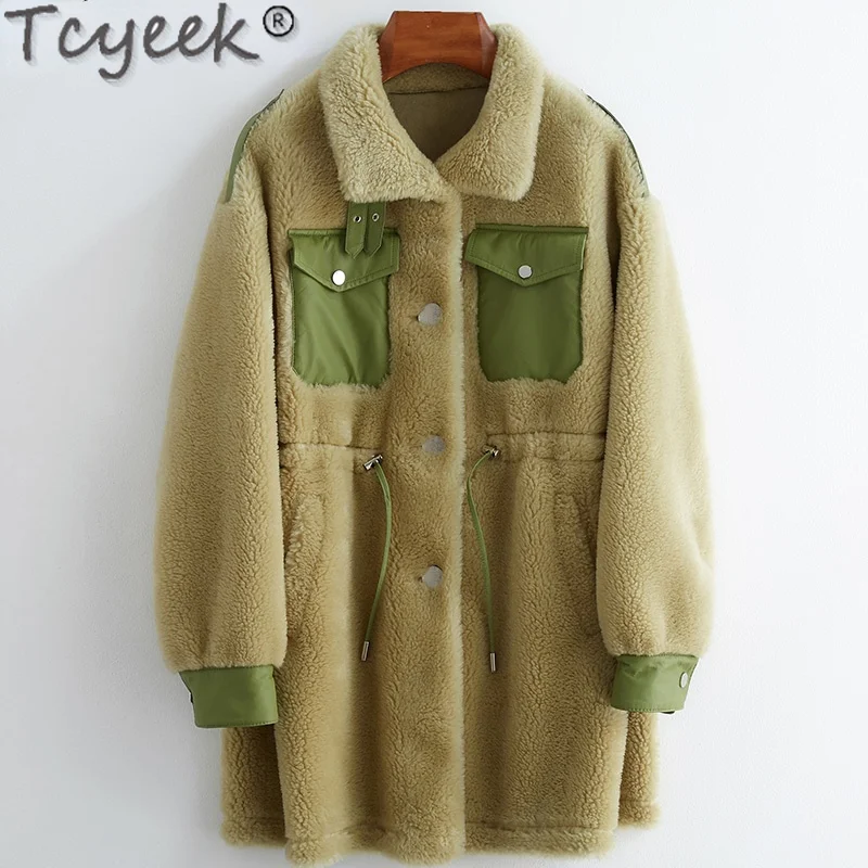 Tcyeek Real Fur Coat Female Winter 2021 Sheep Shearling Coats Women Warm Thick Wool Jackets Korean Style Casaco Feminino Gxy190
Tcyeek Real Fur Coat Female Winter 2021 Sheep Shearling Coats Women Warm Thick Wool Jackets Korean Style Casaco Feminino Gxy190