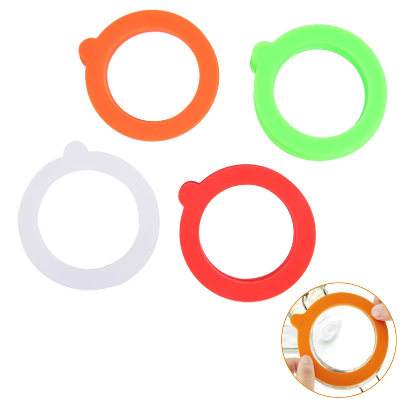 

5Pcs Silicone Jar Gaskets Food Storege Jars Replacement Airtight Leak-Proof Rubber Seals Rings Fits Regular Mouth Canning Jars