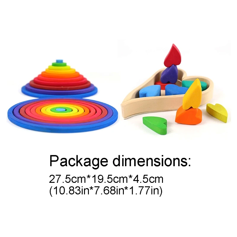 10pcs Children Rainbow Color Heart-shaped Building Blocks Ring Blocks Wooden Early Education Toy Kids Christmas Birthday Gift
10pcs Children Rainbow Color Heart-shaped Building Blocks Ring Blocks Wooden Early Education Toy Kids Christmas Birthday Gift