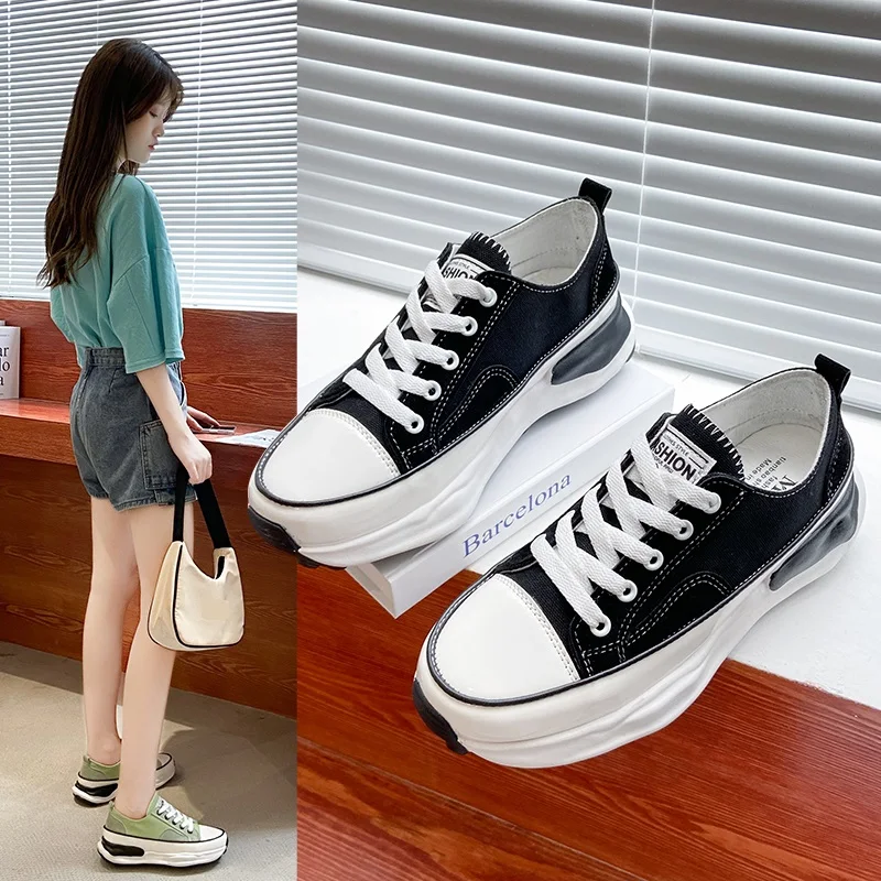 Women Chunky Canvas Sneakers Vulcanize Shoe Ladies Brand Platform Sneakers Wedges Casual Shoes For Woman Green Sports Dad Shoe
Women Chunky Canvas Sneakers Vulcanize Shoe Ladies Brand Platform Sneakers Wedges Casual Shoes For Woman Green Sports Dad Shoe