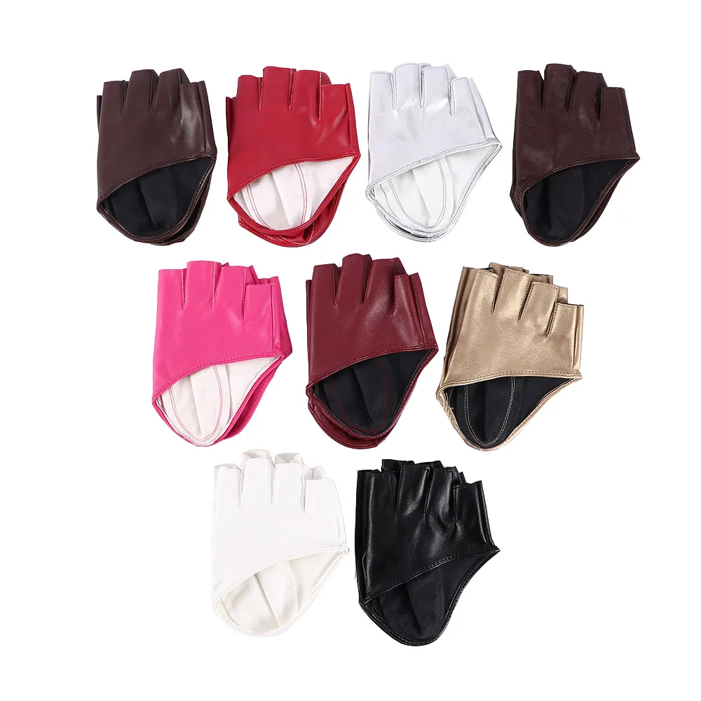 1 Pair Fashion Half Finger PU Leather Gloves Ladies Fingerless Driving Show Gloves Multicolor Fingerless Female Gloves
1 Pair Fashion Half Finger PU Leather Gloves Ladies Fingerless Driving Show Gloves Multicolor Fingerless Female Gloves