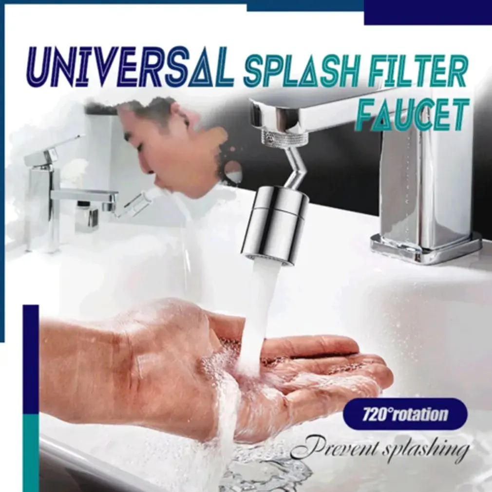 Universal Splash Kitchen Faucet Filter 720° Rotate Water Tap Outlet Faucet Filter Tip Head Sprayer Extender Single Handle
Universal Splash Kitchen Faucet Filter 720° Rotate Water Tap Outlet Faucet Filter Tip Head Sprayer Extender Single Handle