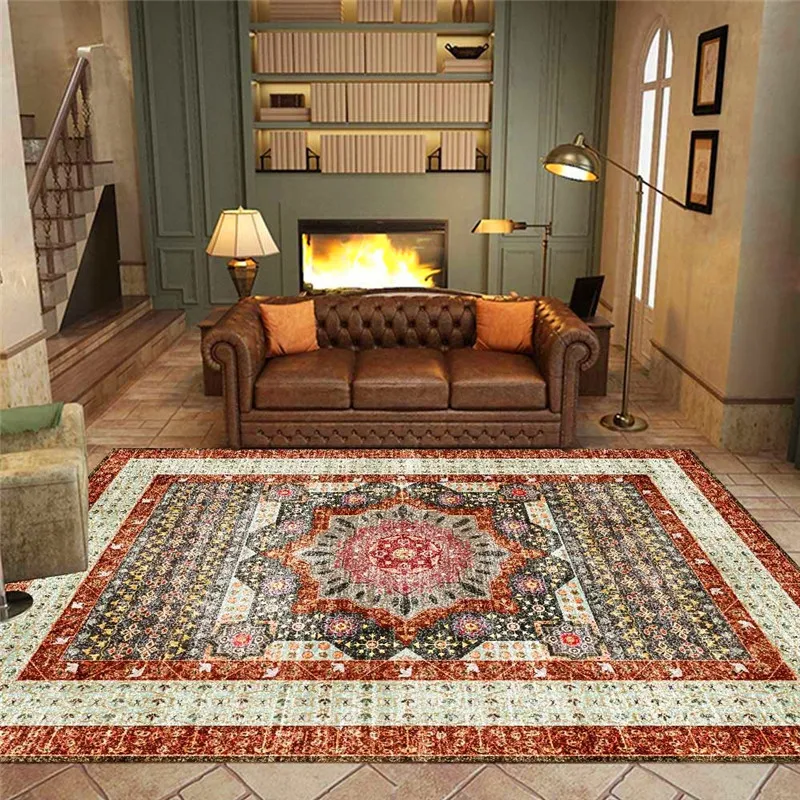 Bohemian American-Style Rug Red Persian Ethnic-Style Bedroom Living Room Carpet Kitchen Bathroom Carpet Bed Blanket Mat
Bohemian American-Style Rug Red Persian Ethnic-Style Bedroom Living Room Carpet Kitchen Bathroom Carpet Bed Blanket Mat