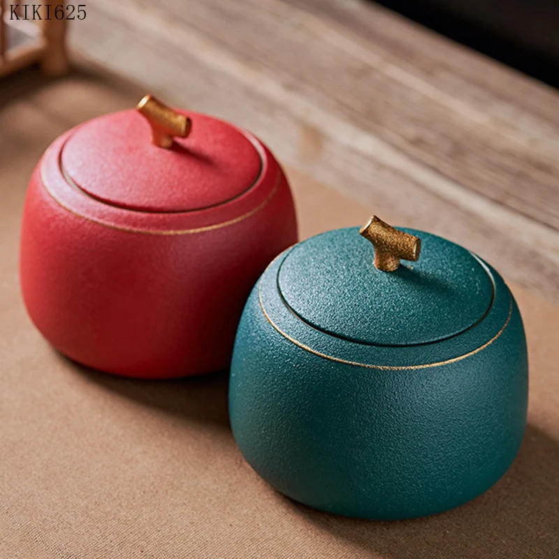 European-style Ceramic Tea Caddy Candy Frosted Airtight Canister Home Coffee Bean Sugar Storage Container Home Decoration Gifts
European-style Ceramic Tea Caddy Candy Frosted Airtight Canister Home Coffee Bean Sugar Storage Container Home Decoration Gifts