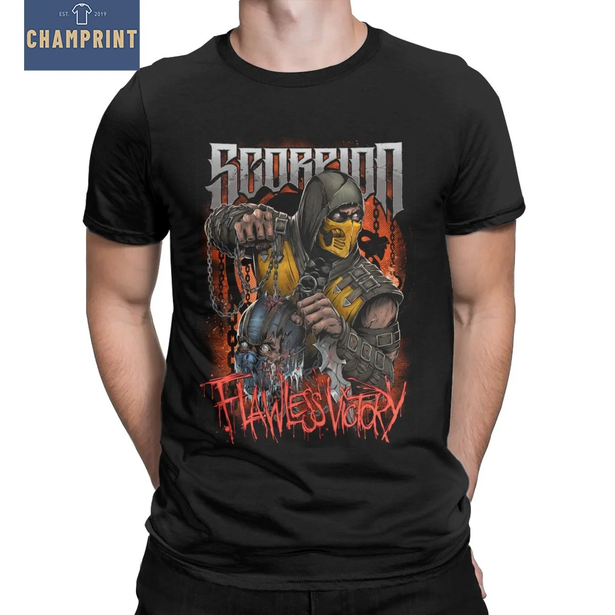 Novelty Scorpion Mortal Kombat T-Shirt for Men Round Collar Pure Cotton T Shirt Game Short Sleeve Tee Shirt Summer Tops
Novelty Scorpion Mortal Kombat T-Shirt for Men Round Collar Pure Cotton T Shirt Game Short Sleeve Tee Shirt Summer Tops