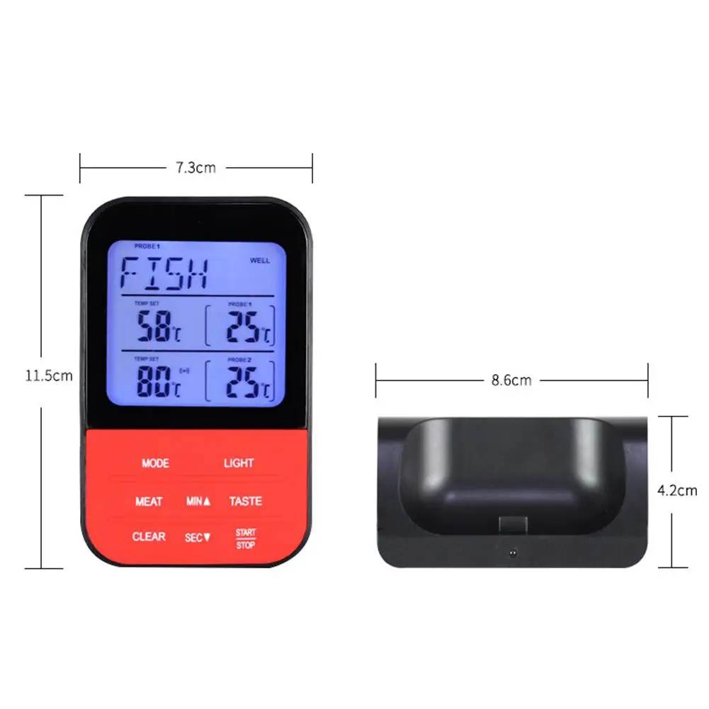 Wireless Digital Barbecue Kitchen Tool BBQ Food Meat Thermometer with Dual Probe
Wireless Digital Barbecue Kitchen Tool BBQ Food Meat Thermometer with Dual Probe