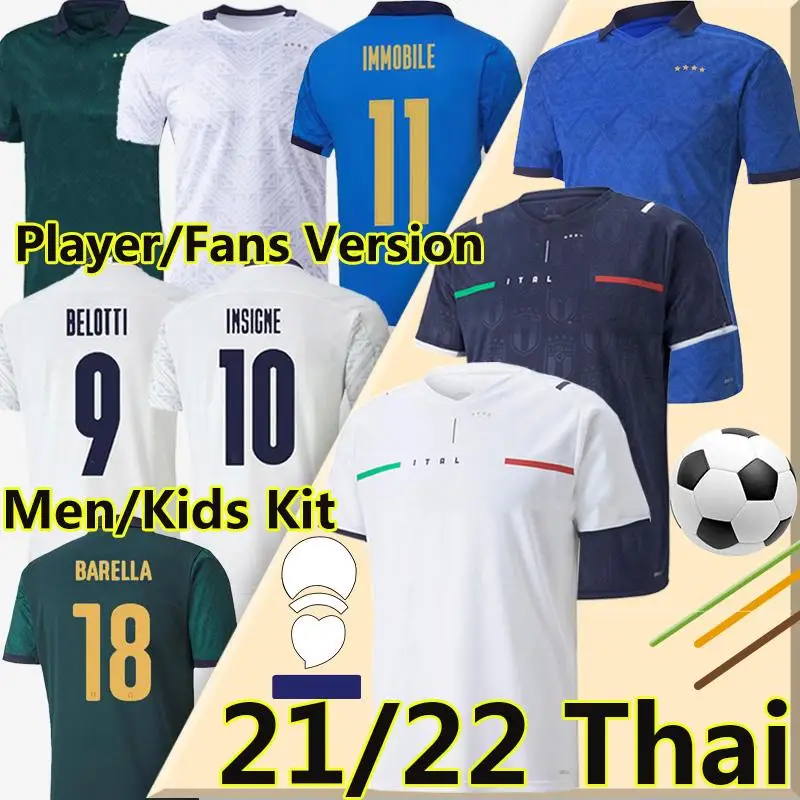 NEW Italy 20 21 22 soccer Jersey home away JORGINHO EL SHAARAWY BONUCCI INSIGNE BERNARDESCHI Adult men kids kit FOOTBALL SHIRTS
NEW Italy 20 21 22 soccer Jersey home away JORGINHO EL SHAARAWY BONUCCI INSIGNE BERNARDESCHI Adult men kids kit FOOTBALL SHIRTS