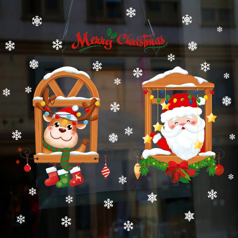 DIY Christmas Wall Decals Snowman Sticker Window Glass Doors Decals Decoration PVC Removable Wall Stickers 
DIY Christmas Wall Decals Snowman Sticker Window Glass Doors Decals Decoration PVC Removable Wall Stickers