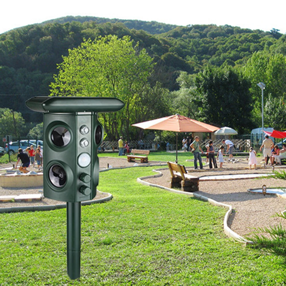 Solar Powered Ultrasonic Animal Repeller Waterproof PIR Sensor Cat Dog Mouse Repeller Outdoor Garden Solar Alarm Drive Repeller
Solar Powered Ultrasonic Animal Repeller Waterproof PIR Sensor Cat Dog Mouse Repeller Outdoor Garden Solar Alarm Drive Repeller