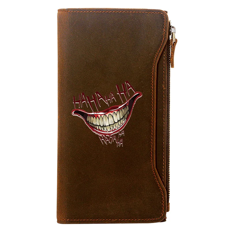 Fashion Funny Hahaha Laugh Genuine Leather Wallet Men Long Purse With Phone Bag Zipper Card Holder High Quality Clutch
Fashion Funny Hahaha Laugh Genuine Leather Wallet Men Long Purse With Phone Bag Zipper Card Holder High Quality Clutch