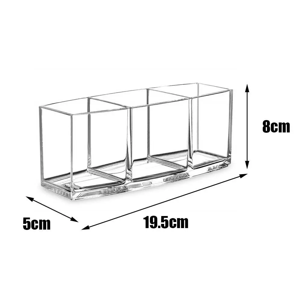 Beauty Transparent Makeup Brush Holder Acrylic Eyebrow Pencil Comb Finishing Box Three-compartment Brush Holder
Beauty Transparent Makeup Brush Holder Acrylic Eyebrow Pencil Comb Finishing Box Three-compartment Brush Holder