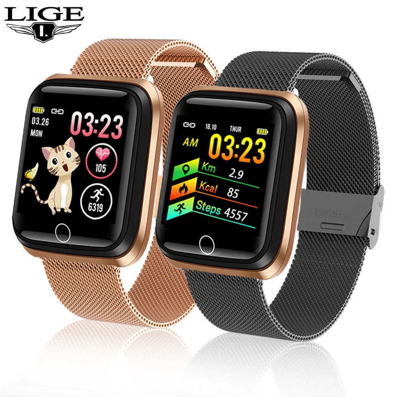 LIGE Smart Watch Women Sports Smart Bracelet IP67 Waterproof Watch Pedometer Heart Rate Monitor LED color screen for Android ios
LIGE Smart Watch Women Sports Smart Bracelet IP67 Waterproof Watch Pedometer Heart Rate Monitor LED color screen for Android ios
