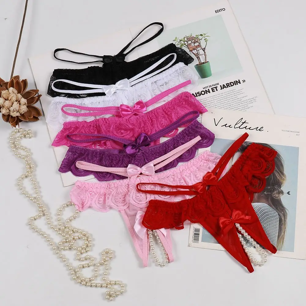 Sexy Open Crotch Lace Embroidery Butterfly Bow Thongs Underwear Pearl Massage Panties Lingerie
Sexy Open Crotch Lace Embroidery Butterfly Bow Thongs Underwear Pearl Massage Panties Lingerie