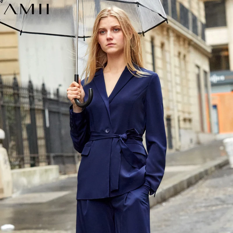 Amii Minimalism Spring Autumn Women's Suit Coat Causal Solid Lapel Single Button Blazer OLstyle Loose Female Pants 11940067
Amii Minimalism Spring Autumn Women's Suit Coat Causal Solid Lapel Single Button Blazer OLstyle Loose Female Pants 11940067